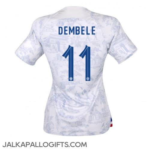 Ranska Ousmane Dembele #11 Vieraspaita Naiset MM-kisat 2022 Lyhythihainen